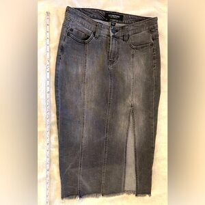 Liverpool Charcoal Denim Skirt